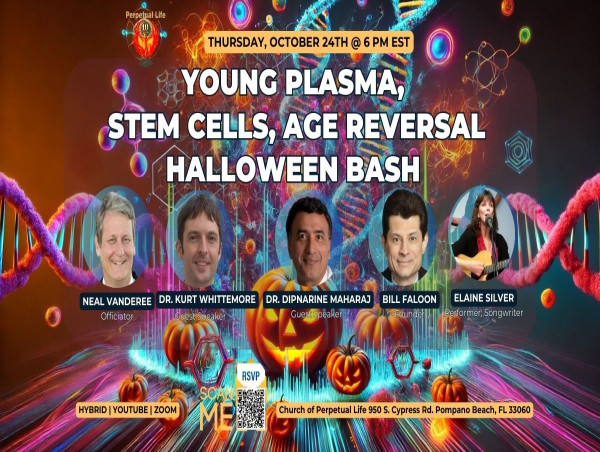 Church of Perpetual Life Hosts Spooktacular Halloween Event on Young Donor Plasma, Stem Cell Therapy, and Age Reversal 
