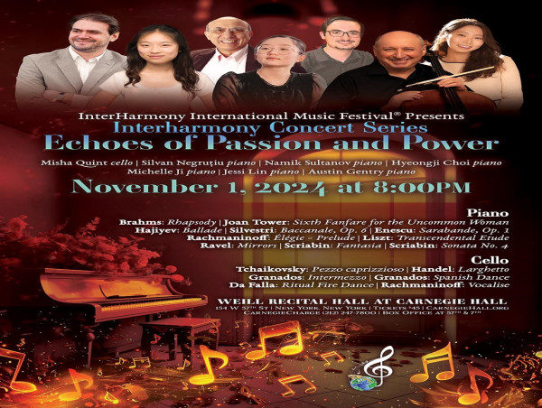 ECHOES OF PASSION AND POWER AT CARNEGIE HALL ON NOV 1 AT 8PM