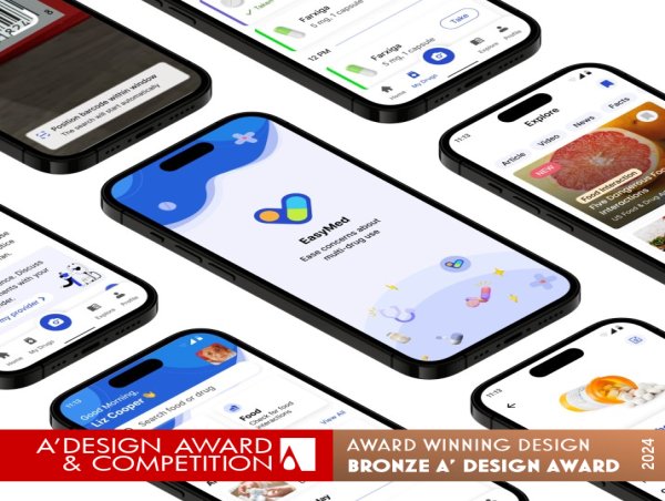  EasyMed by Lingshuang Kong, Yumei Feng and Shichao Wang Wins Bronze in A' Mobile Technology Awards 