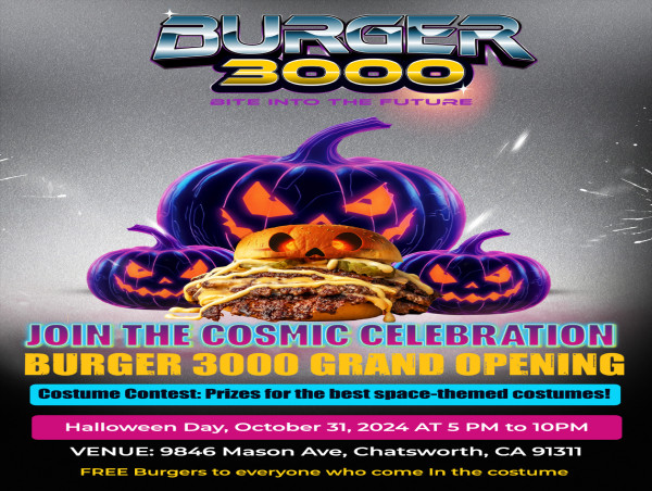 Burger 3000 Announces Grand Opening of First Permanent Location in Chatsworth on Halloween