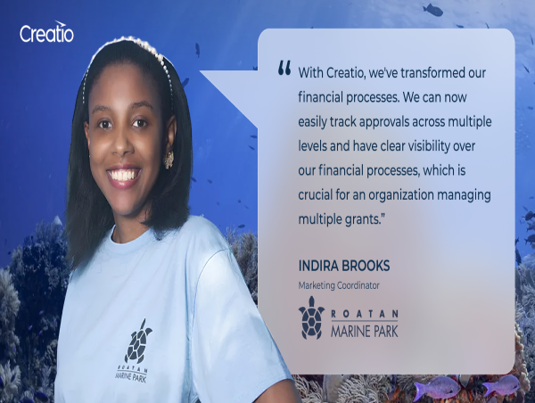 Creatio's No-Code Platform Propels Roatan Marine Park's Conservation Mission