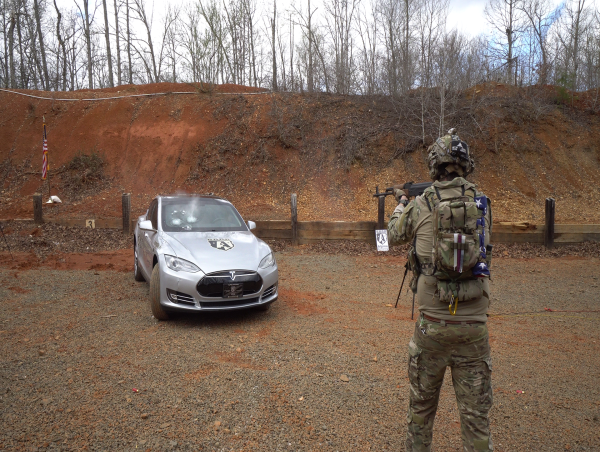  Alpine Armoring’s Armored Tesla Model S Withstands Live-Fire Ballistic Testing 