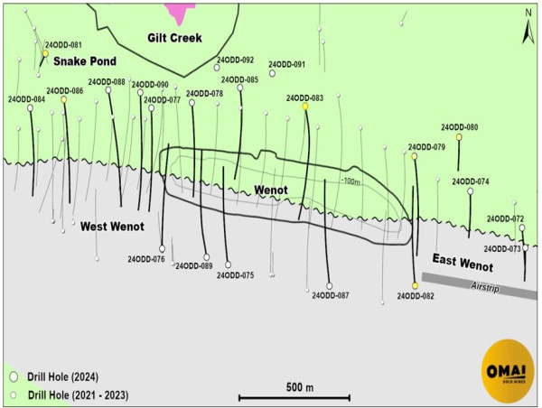  Omai Gold Drills 10.93 g/t Au over 7.5m, 3.19 g/t Au over 22.8m and 2.96 g/t Au over 19.4m at Wenot 