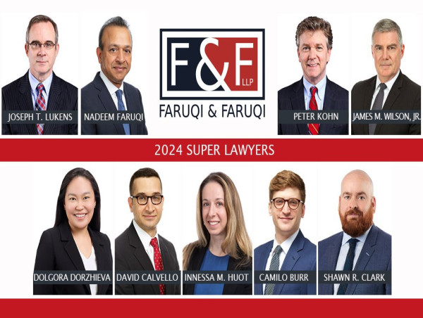  Faruqi & Faruqi LLP Attorneys Recognized as Super Lawyers for 2024 