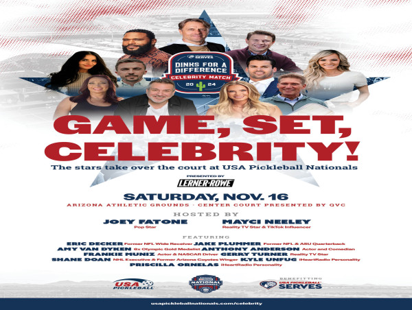  Eric Decker, Amy Van Dyken, Anthony Anderson and Mayci Neeley Compete in USA Pickleball Celebrity Match on Nov. 16 