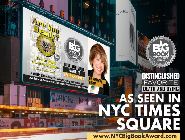  Dr. Kimberly Harms' Award-Winning Book 'Are You Ready?' is Set to Light Up NYC Times Square with her NYC Big Book Award 