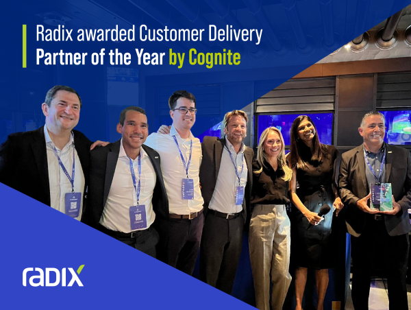  Radix Awarded Customer Delivery Partner of the Year by Cognite 