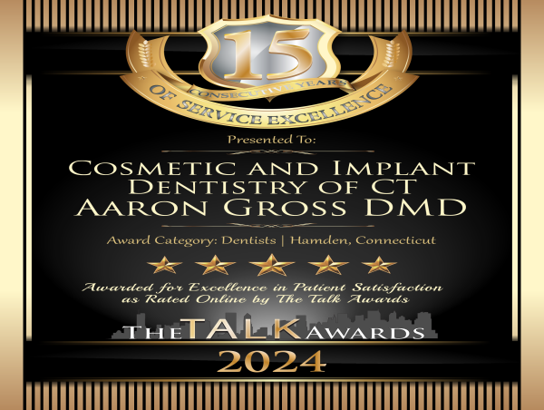 Cosmetic & Implant Dentistry of Connecticut Wins 15th Straight Talk Award for Patient Satisfaction