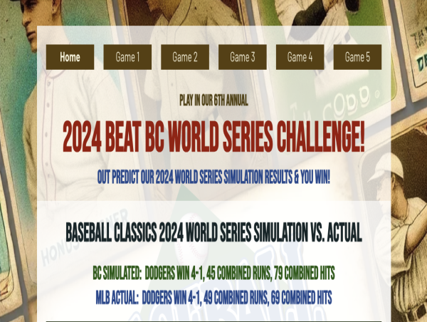  Baseball Classics Achieves 6th Consecutive Year of Accurately Projecting World Series Champion Through Game Simulations 