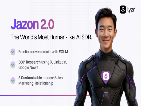  Lyzr Announces Release of Jazon 2.0: The Next Generation of AI-Powered Sales Development 