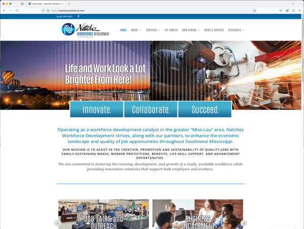  Natchez Workforce Development Announces New Website 