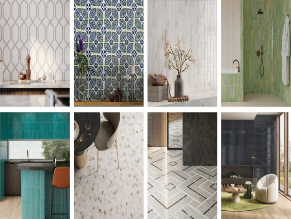  New Tiles BERGAMO and OPULIS from Architessa Offer Marble Looks in Porcelain and Recycled Glass 