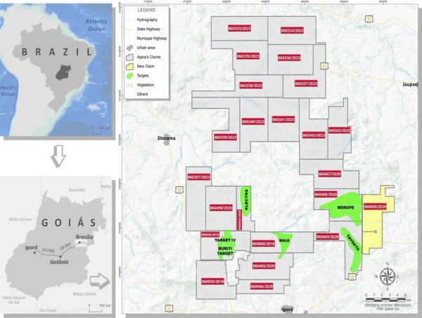  Appia Secures an Additional Mineral Claim at its PCH Ionic Adsorption Clay Project, Goias - Brazil 