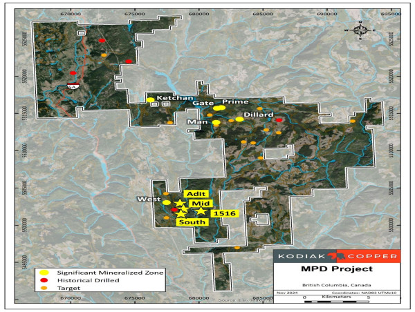  Kodiak Drills New Shallow High-Grade Copper Mineralization at 200m Step-Out from Adit Zone 