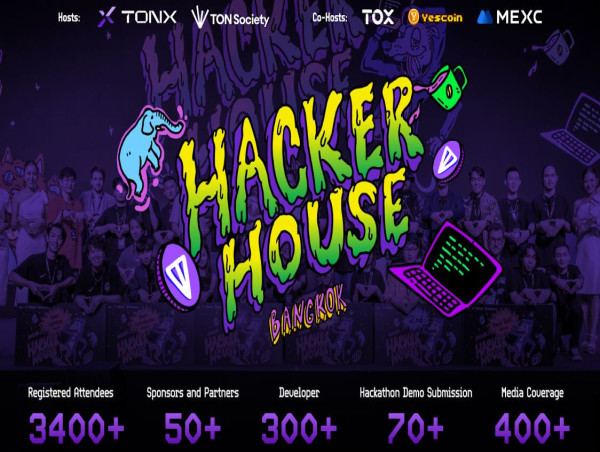 TON Hacker House Bangkok attracts 300+ global developers, 50+ partners, including TON Society, TOX, Yescoin, and MEXC