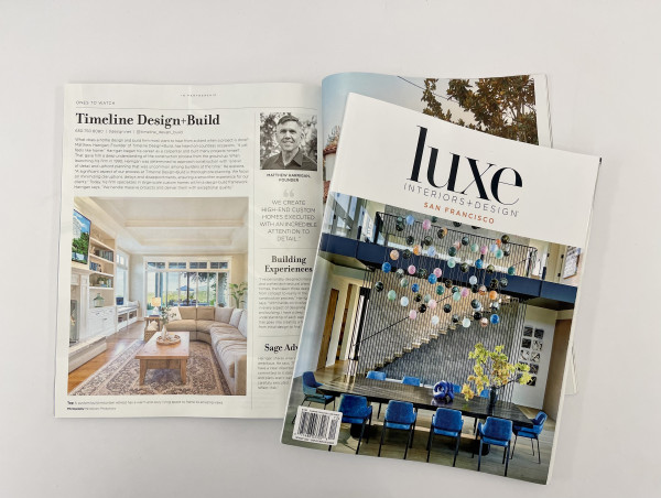  Timeline Design + Build Recognized in LUXE Interiors + Design Magazine’s “Ones to Watch” 