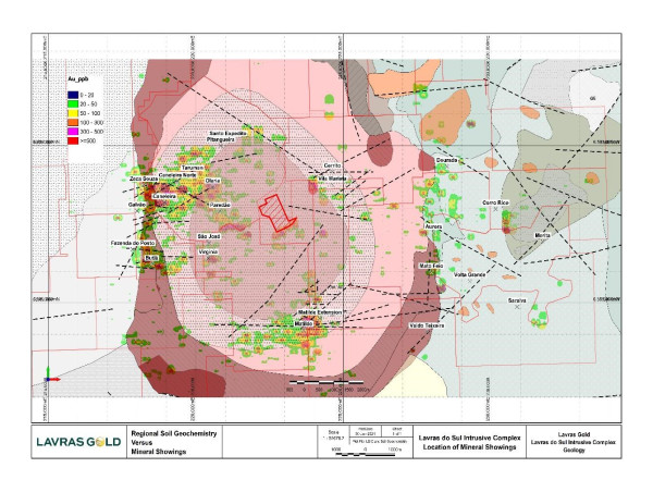  Lavras Gold Corp. Intersects 1.0 g/t Gold Over 56 Metres at the Newly Discovered Olaria Gold Target, LDS Project, Southern Brazil 