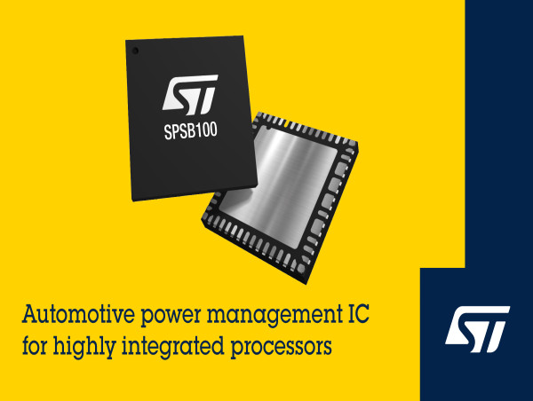  Configurable power-management IC from STMicroelectronics for automotive microcontrollers 