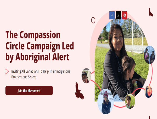  Aboriginal Alert Launches Compassion Circle, Indigenous-Led Campaign Inviting Canadians to Move from Awareness to Action 