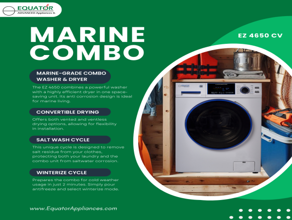  Equator Advanced Appliances Launches the EZ 4650 CV Marine Combo Washer Dryer for On-Board Laundry Excellence 