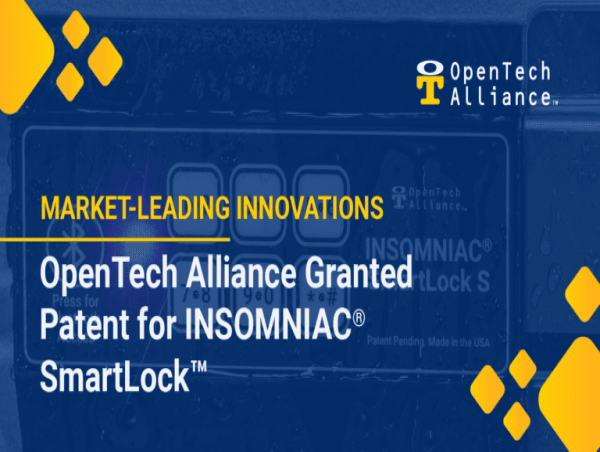 OpenTech Alliance Granted Patent for INSOMNIAC® SmartLock™