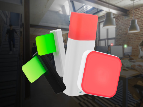 The productivity-focused workspace busy lights: Flag 2, Cube 2, and Switch Pro 2