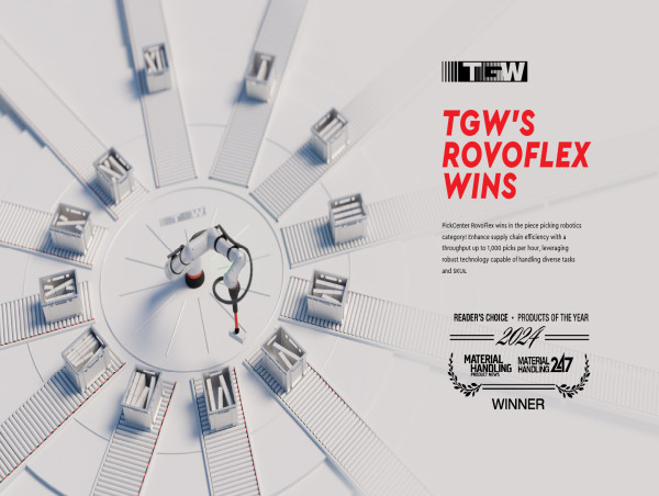  TGW Logistics wins two Reader’s Choice Awards for RovoFlex and Stingray Shuttle 