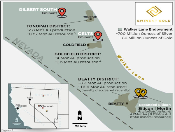 Eminent Acquires Silicon Analogue, Celts Project in Nevada