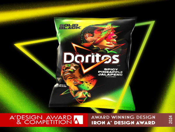  Doritos Solid Black 2023 by PepsiCo Design and Innovation Wins Iron A' Design Award in Packaging Design Category 