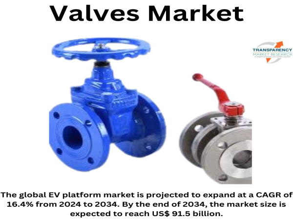  Valves Market to Witness 4.1% CAGR Growth, Surging to USD 121.1 Billion by 2034 - Report by Transparency Market Research 