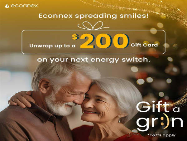  Econnex is on the mission to #GiftAGrin by offering up to a $200 Gift Card on switching energy plans 