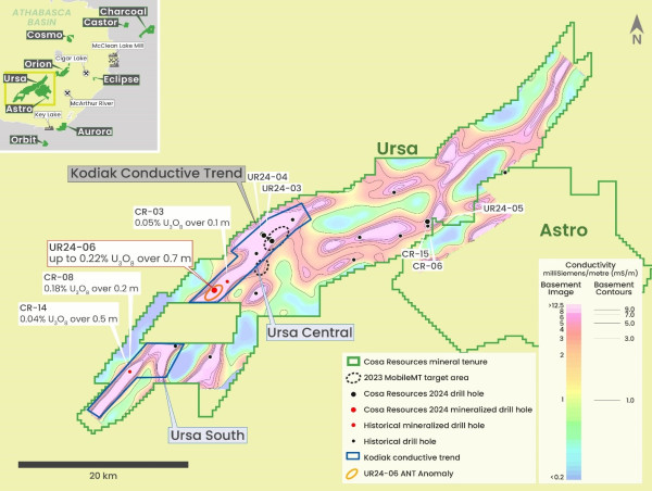  Cosa Resources Reports Uranium Assays from the 100% Owned Ursa Project, Athabasca Basin, Saskatchewan 