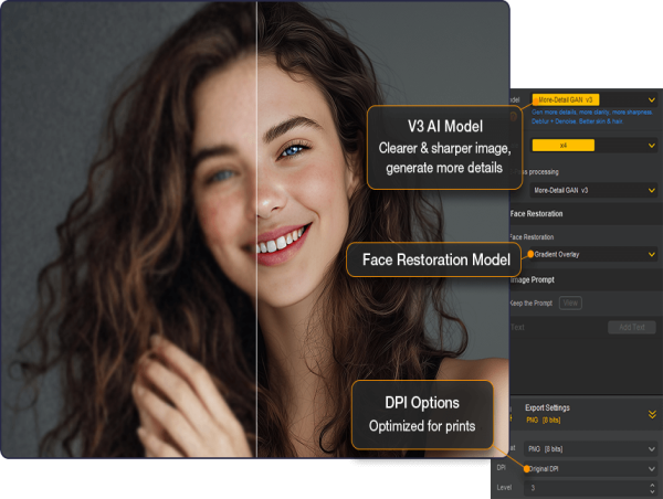  Aiarty Image Enhancer V3.0 Launches with New Generative Super Resolution Models and AI Face Restoration 