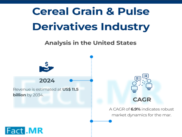  Comprehensive Outlook on the U.S. Cereal Grain & Pulse Derivatives Market worth US$ 11.5 billion by 2034 