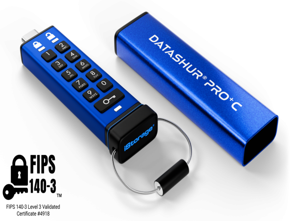  iStorage’s datAshur PRO+C & PRO+A Encrypted Flash Drives Obtain FIPS 140-3 Level 3 Validation 