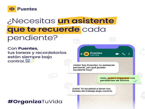  Puentes: Innovación en Organización Personal Integrada a WhatsApp 