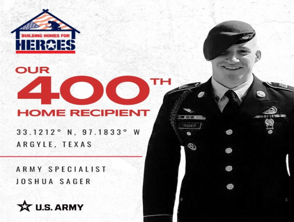  Building Homes for Heroes Gifts 400th Home, Marking Historic Achievement in Veteran and First Responder Support 