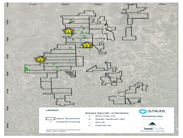  Spark Energy Concludes 2024 Arapaima Field Program; Identifies 8 Pegmatite Trends Over Combined Strike of 27.2km 