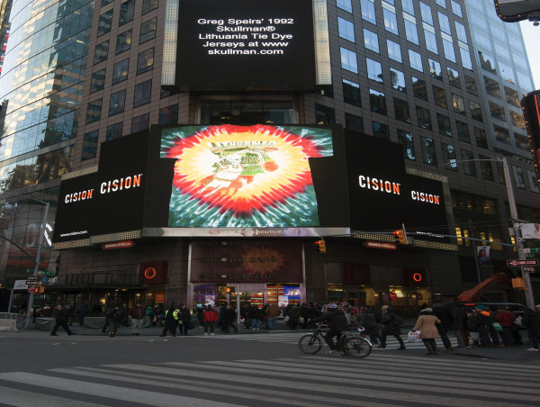  Slam-Dunking Skullman® Apparel Brand, Icon of Pop Culture, Appears for Year End 2024 In Center of the World Times Square 