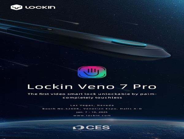  Lockin to Unveil Veno 7 Pro at CES 2025: A Touchless Video Smart Lock with Palm Vein Technology 