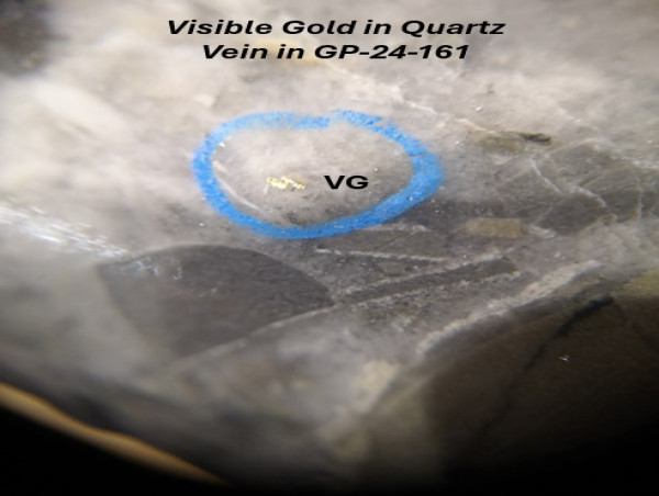  Great Atlantic Resources 5th Drill Hole Intersects Two Veins: Vein 1 - 13.16 G/T Gold over 1.67 Meters; Vein 2 - 120.89 G/T Gold over 0.44 Meters 