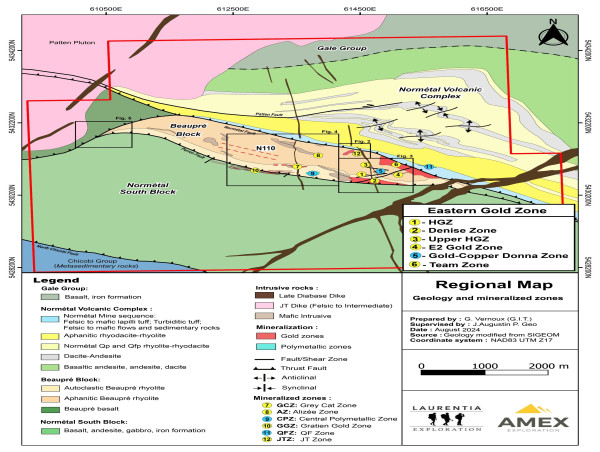  Amex Étend Plusieurs Zones Aurifères sur le Projet Aurifère Perron 