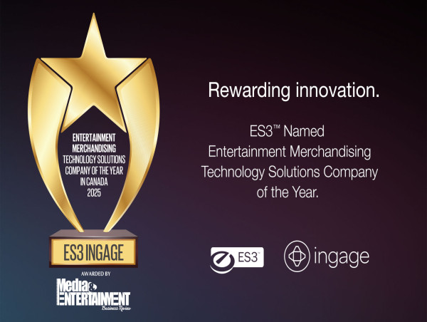  ES3™ Named Entertainment Merchandising Technology Solutions Company of the Year 