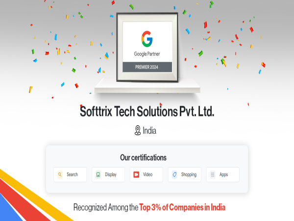  Google Honors Softtrix as a Leading PPC Partner: Among the Top 47 Trusted PPC Providers in India 