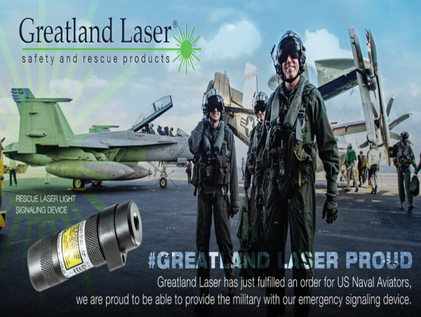  Greatland Laser Secures Major Sale to U.S. Navy for Rescue Laser Light Emergency Signals 