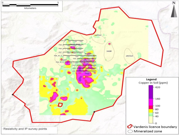  Hayasa Metals Announces Results from IP Survey over Vardenis Copper-Gold Project 