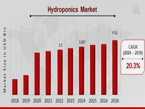  Hydroponics Market to Expand at a 20.3% CAGR, Projected to Reach USD 9.11 Billion by 2032 