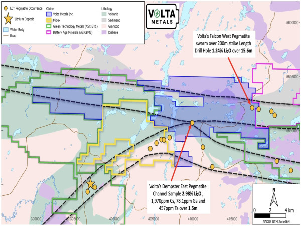  Volta Confirms Presence of High-Grade Gallium, Cesium, Tantalum and Lithium Mineralization at the Recently Acquired ZigZag Project in Ontario, Canada 