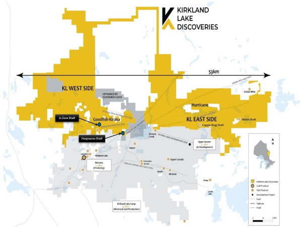  Kirkland Lake Discoveries Identifies Extensive Gold Mineralization at the Jo Zone and Untapped Potential at Hargreaves 