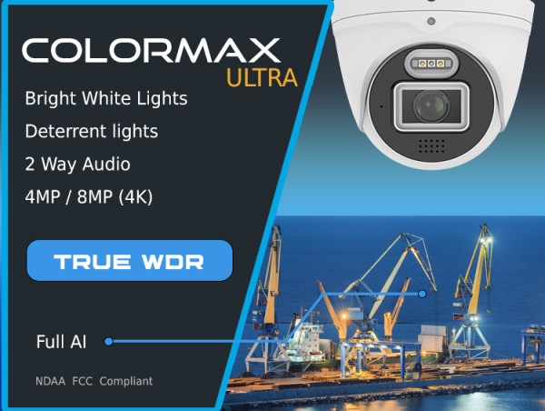  ColorMax Cameras from Cortex Security for amazing, vivid color video at night 
